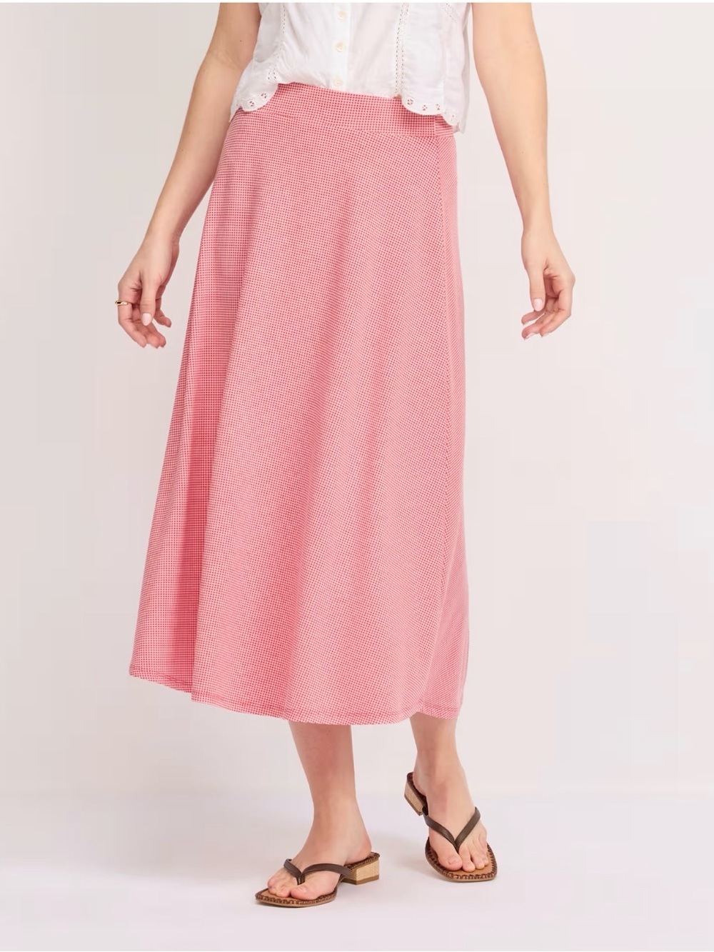 Market & Spruce Nora Gingham Skirt Red Large NWT STITCH FIX